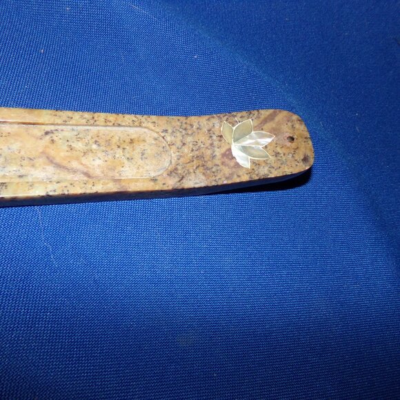 Vintage Carved Stone & Shell Incense Stick Bruner Holder - India - Picture 6 of 9